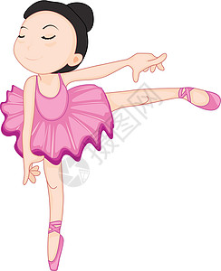 芭蕾舞女演员姿势在惠特女士身体孩子绘画芭蕾舞艺术舞蹈裙子青少年运动图片
