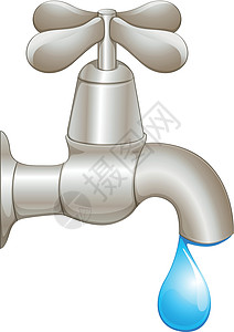 Faucet 光天体液体资源卫生卡通片管道家庭蓝色插图龙头阀门图片