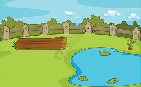 空荡荡的公园场景衬套农场栅栏场地树桩木头百合淡水灌木击剑图片