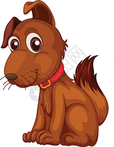 孤立的狗红色剪裁小狗乐趣毛皮犬类软盘哺乳动物小路微笑图片