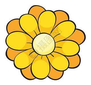 a 花朵庆典雏菊花瓣绘画草图黄色圆圈向日葵植物植物群图片