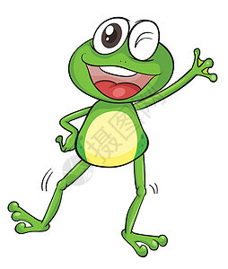 a青蛙喜悦微笑婴儿荒野两栖黄色牙齿生物眼睛动物图片
