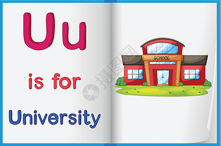 大学卡片插图英语孩子们语言孩子笔记教育图书教学图片