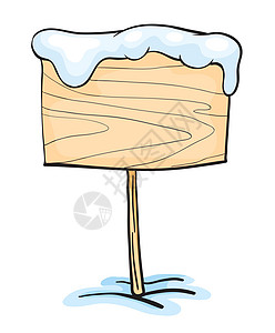 野猪上的雪水晶邮政雪花操作木头冻结绘画框架季节卡通片图片