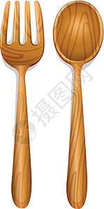 a 木勺用具白色木头绘画服务古董刀具金属食物勺子图片