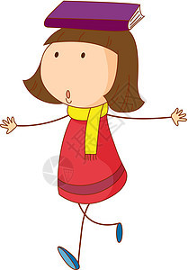 学生卡通片女孩女性红色小说平衡围巾数字瞳孔孩子图片