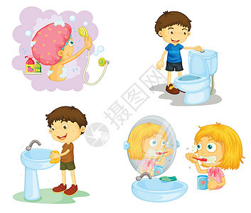 儿童和浴室配件男性女士洗澡洗发水男生座圈绘画微笑马桶镜子图片