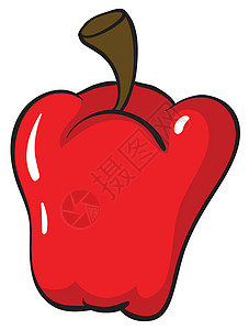 红辣椒水果卡通片红色棕色蔬菜轮廓胡椒厨房辣椒绘画图片