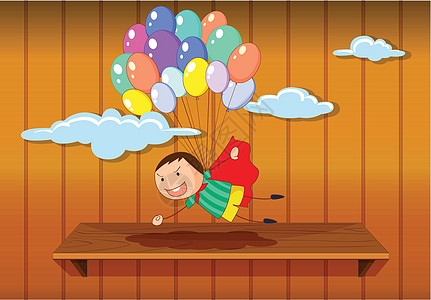 飞博气球橱柜孩子们戏服草图男人男性飞行阴影超级英雄图片