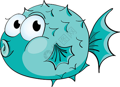 食鱼蟾蜍海洋豪猪卡通片动物乐趣热带防御保卫尖刺图片