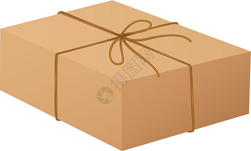 纸盒邮件包装场棕色插图邮政纸板草图包装卡通片白色图片