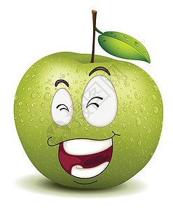 开心的苹果微笑厚脸情感情绪艺术食品眼睛草图绘画食物卡通片图片