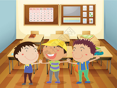 教室里的孩子们队友学校跳跃教育课堂微笑男生朋友们草图班级图片