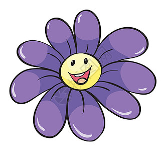 花创造力情绪绘画黄色眼睛紫色植物群热带紫红色插图图片