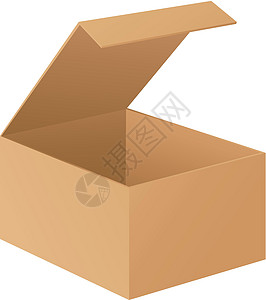 纸盒卡通片绘画纸板邮件包装棕色包装场白色小路卡片图片