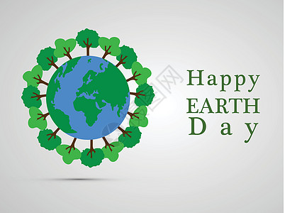 地球日背景元素的插图横幅森林按钮海报生态行星墙纸生物学建筑学建筑图片