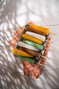 冰冰果糖果绿色冰淇淋茶点冻结橙子红色水果柠檬小吃图片