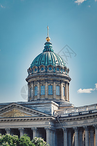 圣彼得堡Kazan大教堂或Kazanskiy旅游城市景点寺庙艺术仪式文化历史宗教旅行图片