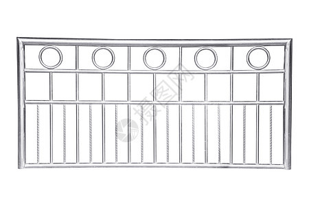 不锈钢铁栏杆 隔离在白色上金属剪裁工程人行道安全阳台酒吧商业栅栏楼梯图片