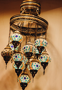 来自大集市的灯脚凳游客金属马赛克礼物工艺装饰市场贸易文化图片