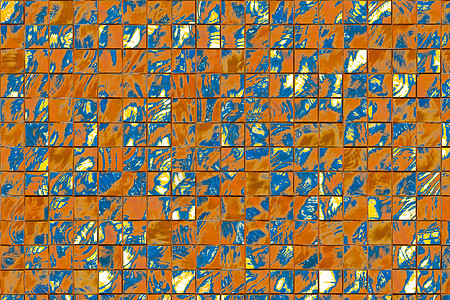 作为背景纹理的马赛克构图图案风格正方形玻璃制品浴室装饰网格墙纸褐色装饰品图片