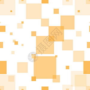 橙色阴影中透明度不同的方形的无缝几何分布式 用于说明纹理 纺织品和简单背景情况 )图片