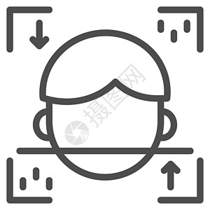 人脸扫描仪图标设计大纲样式图片