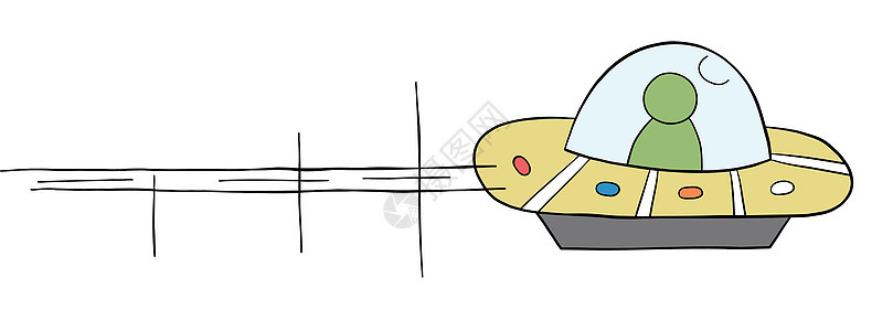 飞行 UF 的卡通矢量插图光束绘画身份旅行宇宙小说天空飞碟科学地球图片