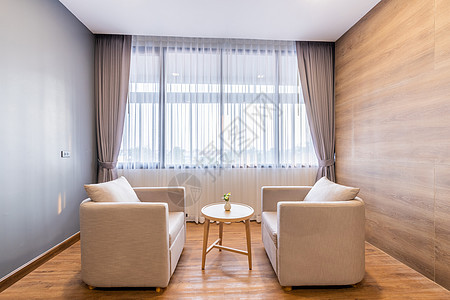 旅馆卧室内部的沙发贴合织物长椅酒店紫色建筑学房子风格奢华办公室软垫图片