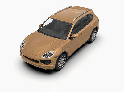 在白色3d上单独列出的无专利和通用卢克豪华SUV说明辣椒驱动运动奢华涡轮旅行力量运输车展发动机图片