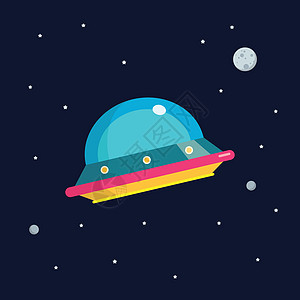 UFO 宇宙飞船平面设计图片