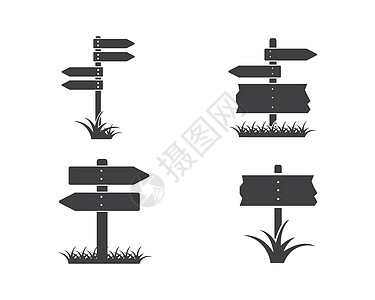 它制作图案的木标志图标矢量图桌子插图笔记指针木头路牌网络路标招牌广告牌图片