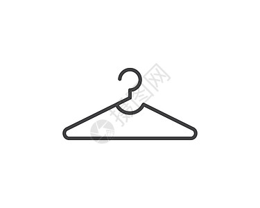 衣架标志图标矢量插图设计衣服黑色白色零售服饰壁橱标签衣柜精品标识图片