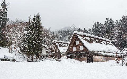 日本高山Gifu的地界标志Takayama合掌农村风景文化地标降雪游客世界季节建筑图片