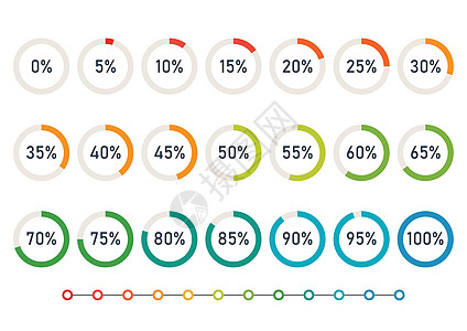 进度轮饼图 Infographi图片