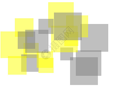 具有白色背景的抽象灰色黄色方块窗户正方形长方形矩形黑色几何学灰黄色图片