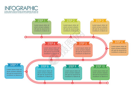 时间线步骤模板信息图表图片