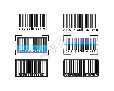 条形码矢量图标插图设计物品鉴别价钱编码条纹数字采样读者贴纸产品图片