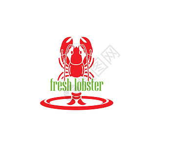 龙虾插龙虾设计样板红色海鲜艺术食物螃蟹餐厅插图卡通片动物标识背景图片