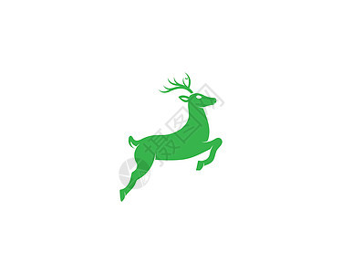 驯鹿插图设计模版动物麋鹿野生动物白色鹿角黑色背景图片