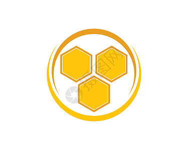 蜂蜜蜜蜂徽标模板矢量图标它制作图案六边形广告商业细胞标识生态橙子农场剪贴蜂箱图片