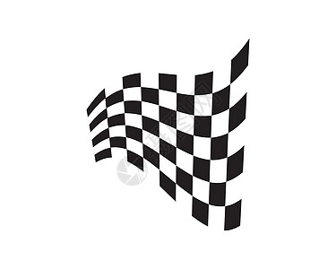 自动motif 插图 Vecto 的赛车旗图标黑色锦标赛速度标识飙车白色旗帜优胜者公式运动图片