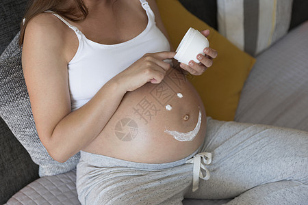 申请奶霜的孕妇水分肚子女性补水腹部卧室化妆品母亲休息奶油图片