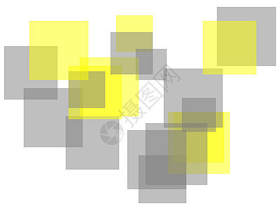 具有白色背景的抽象灰色黄色方块灰黄色几何学窗户矩形正方形长方形黑色背景图片