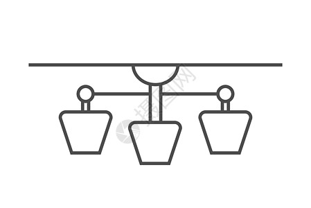 吊灯 天花板灯的矢量图标 插图 以白色背景隔开 简单线性设计产品草图壁灯公寓空白灯光绘画手绘办公室剪贴簿图片