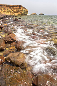 西班牙加塔尼贾尔自然公园自然公园石头悬崖地质学海岸线保护海洋海岸生物圈风景岩石图片