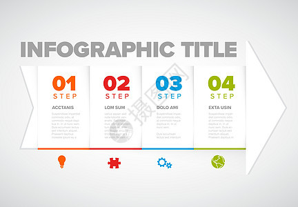 矢量进度四步模板流动标签蓝色插图横幅网站数字卡片图表操作背景图片