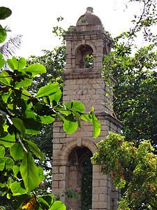 斯里兰卡废弃的尼甘博堡塔塔天空堡垒建筑学灯塔假期地方地标建筑热带导航图片