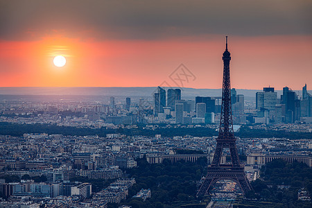 2019 年 4 月 15 日毁灭性大火前从巴黎圣母院拍摄的法国巴黎高分辨率空中全景 塞纳河 日落时的巴黎鸟瞰图 法国巴黎地平线图片