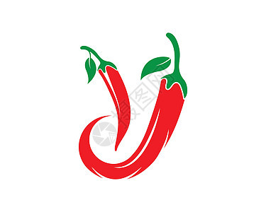 辣椒标志矢量模板设计植物标签烹饪美食菜单餐厅厨房蔬菜食物商业背景图片